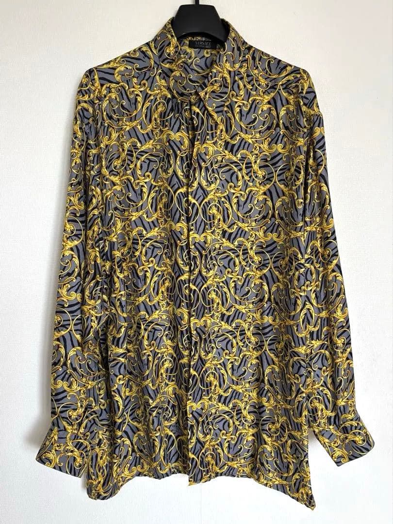 VERSACE CLASSIC V2 ヴェルサーチェ メンズシルクシャツ Ｌ