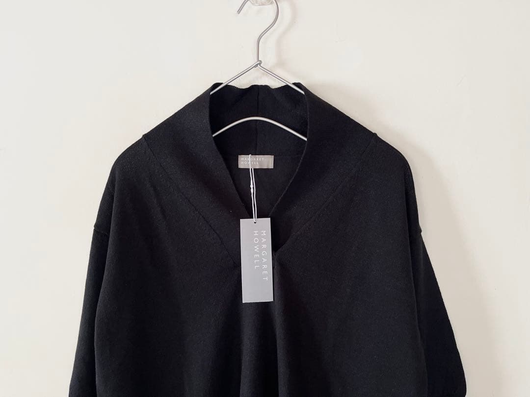 新品タグ付 マーガレットハウエル コットンリネンショールカラーニット2.9万