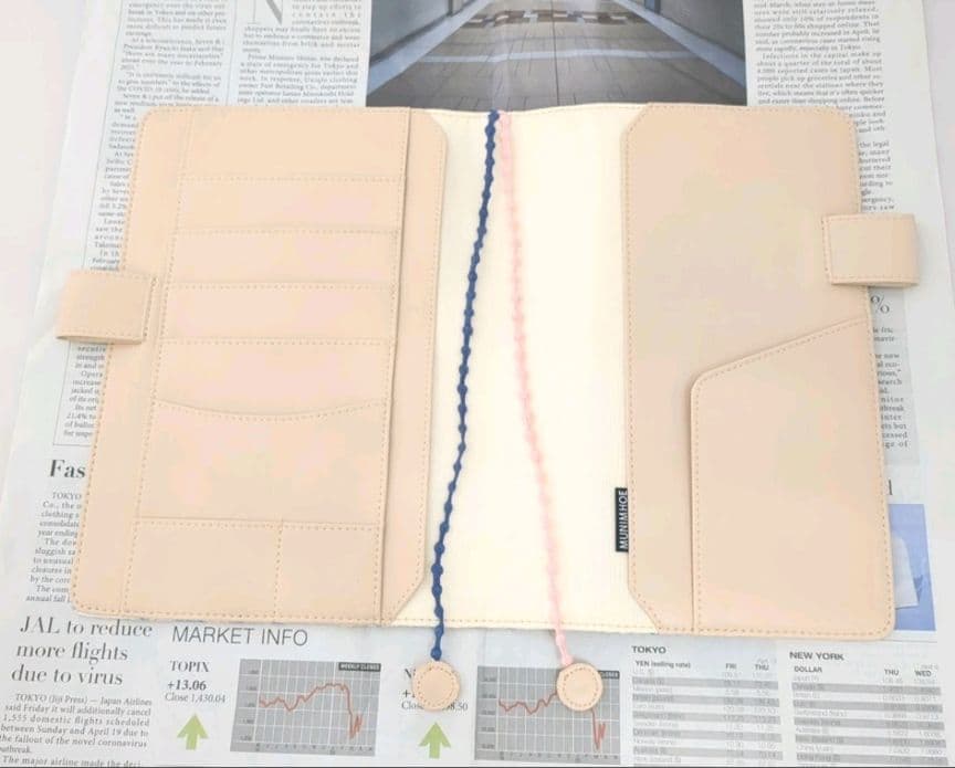 【新作】A5 　桜ピンク　ベージュピンク　タンバリン　手帳カバー　ミナペルホネン