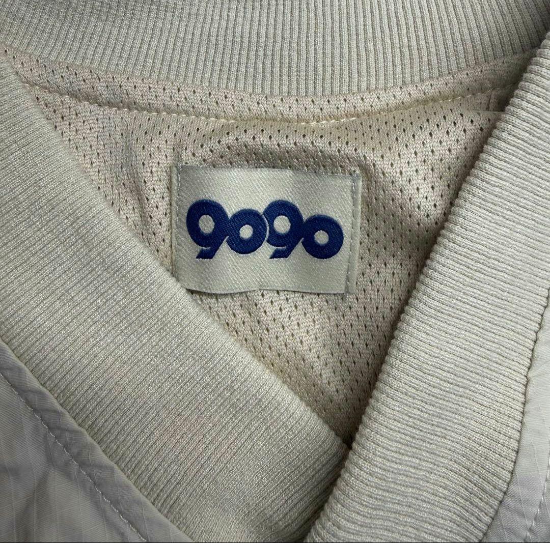 9090ナインティナインティ ナイロンプルオーバー アイボリー L　新品未使用