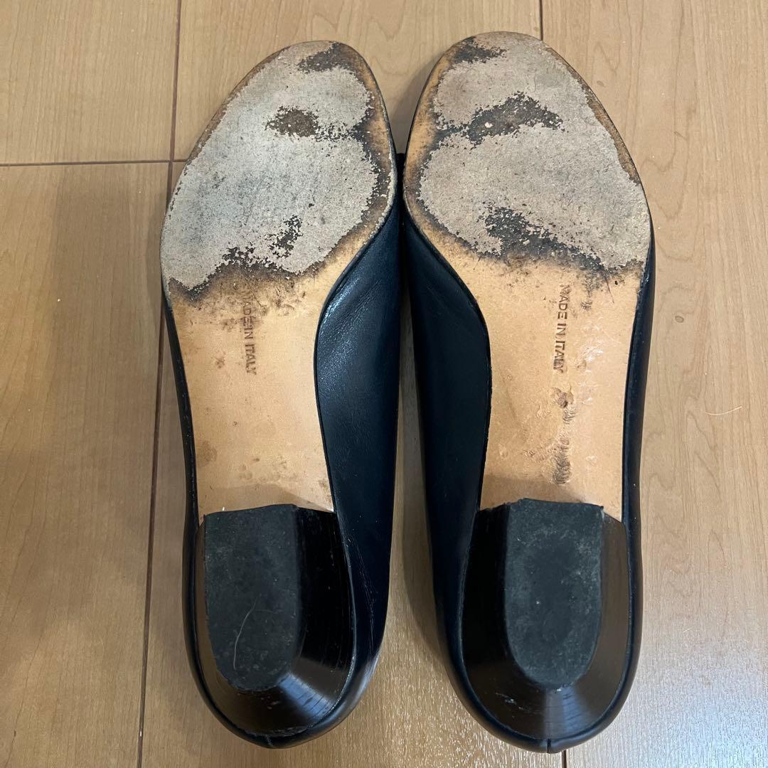 ✨ 美品 ✨ フェラガモ パンプス 紺色 7 24㌢