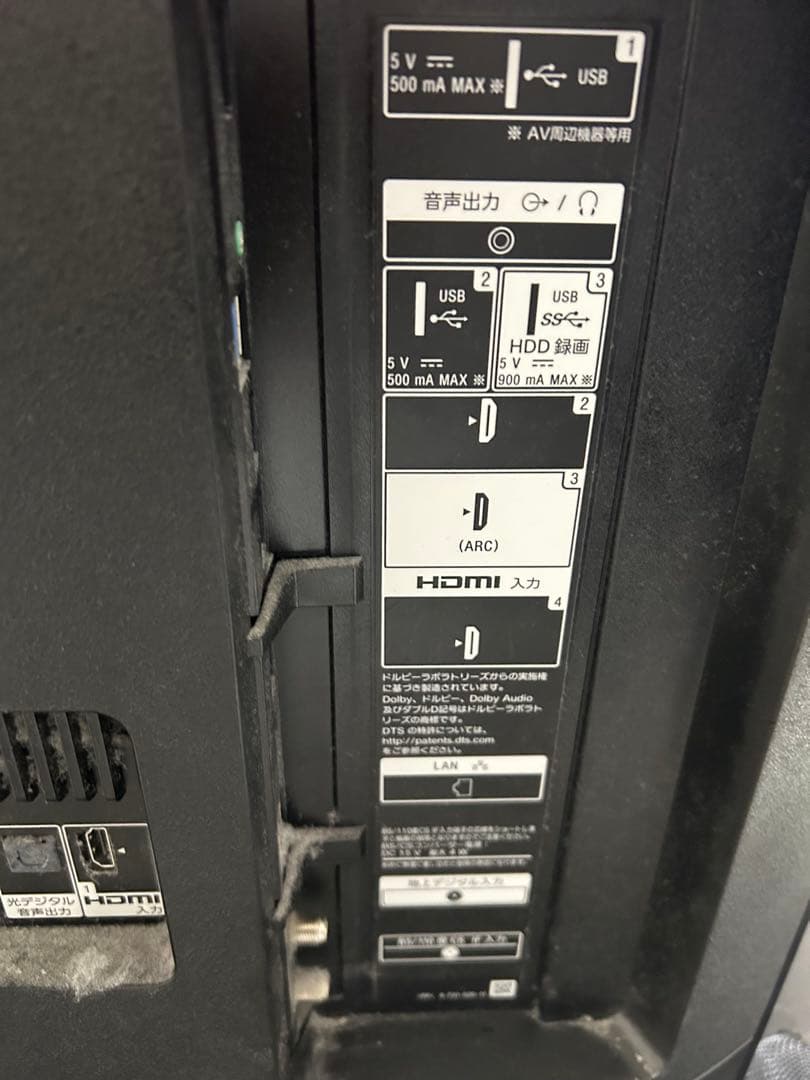 大阪枚方引取 SONY 4K液晶テレビ BRAVIA ジャンク品 たのメル便可