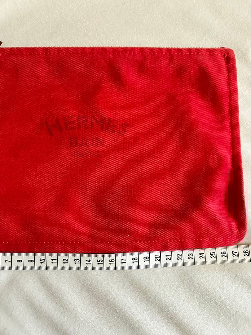 HERMES レッド ポーチ