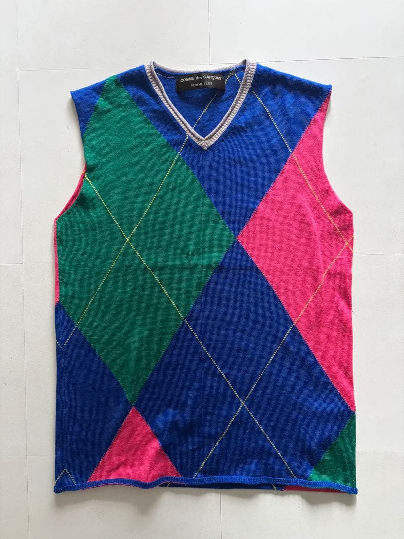 COMME des GARÇONS HOMME PLUS argyle vest