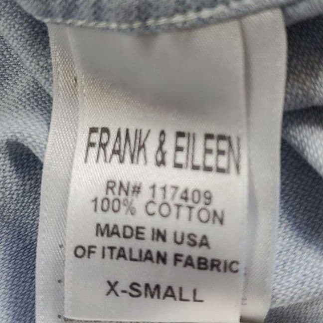 つっつん　フランクアンドアイリーン　デニムシャツ ダメージ加工 スキッパー