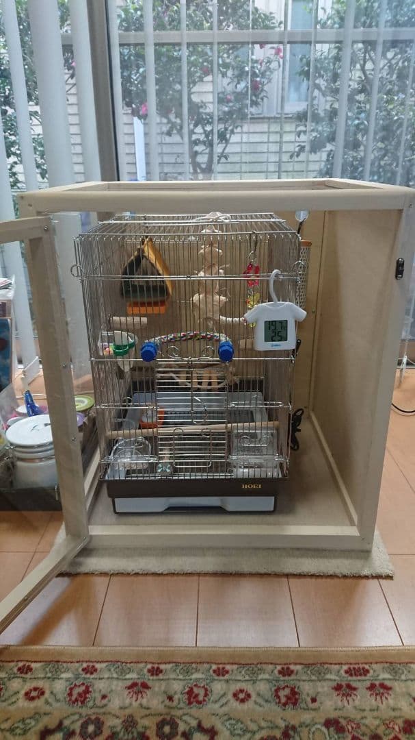 鳥ケージ HOEI35ケージ　アクリル＆木製ケース