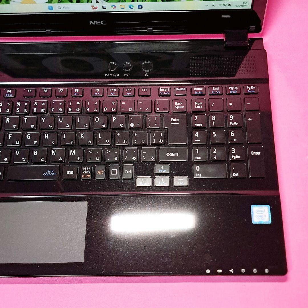 G67　Windows11　NECノートパソコン 7世代i7/SSD/16GB