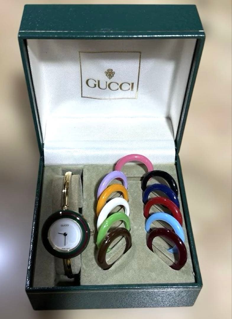 エ*ナ様 【美品　稼動品】グッチGUCCI 11/12.2チェンジベゼルGF ク