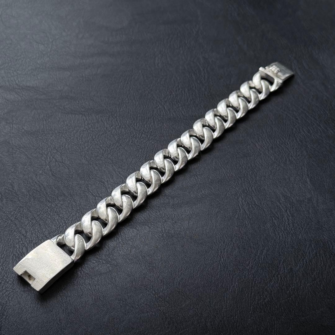 シルバー925刻印あり 極太 喜平チェーン ブレスレット vintage