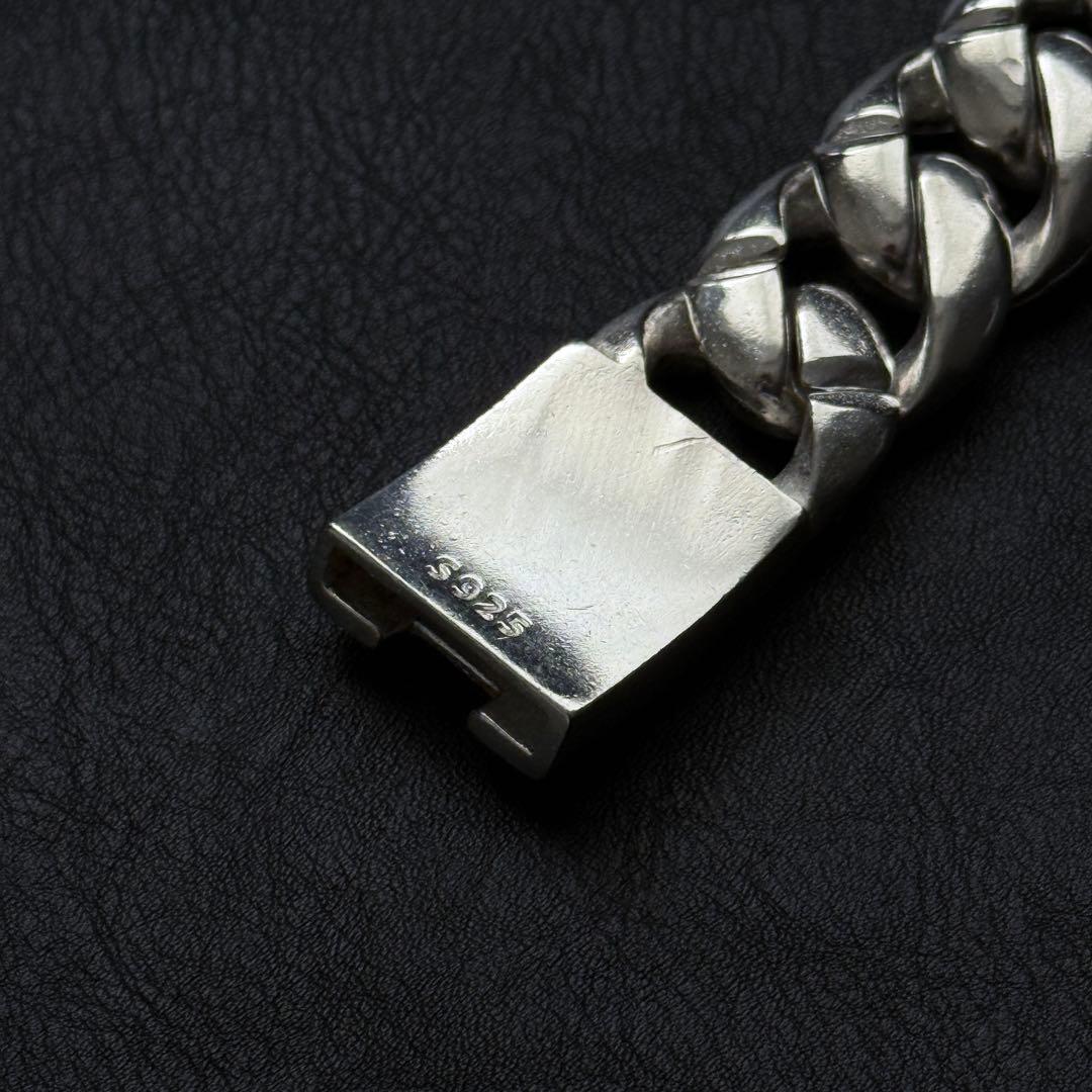 シルバー925刻印あり 極太 喜平チェーン ブレスレット vintage