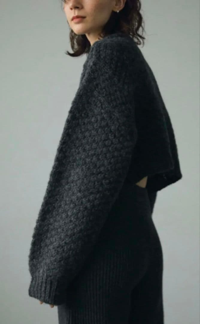 新品未使用 anuke Cable Knit Cardigan チャコールグレー