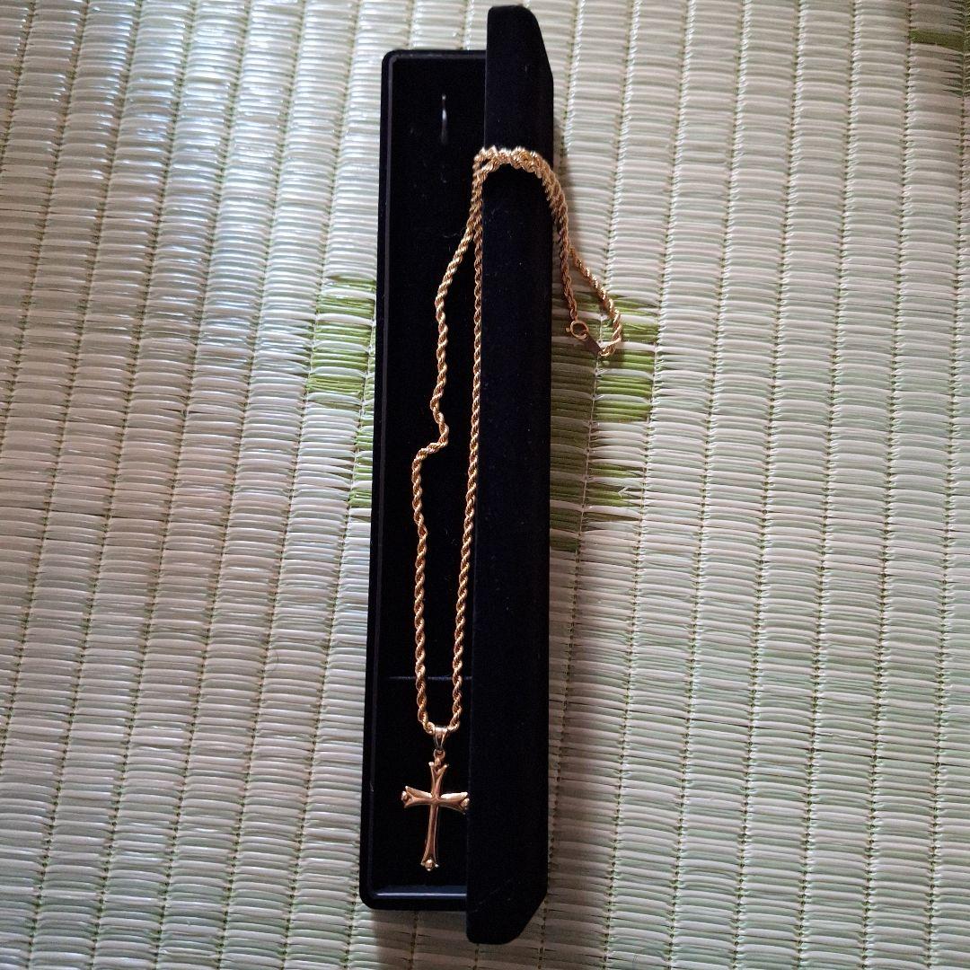 り*う様 18K十字架 ペンダント ネックレス ケース付き