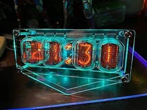 ニキシー管時計 発光管時計 置き時計 デジタル 七色 LED ヴィンテージ