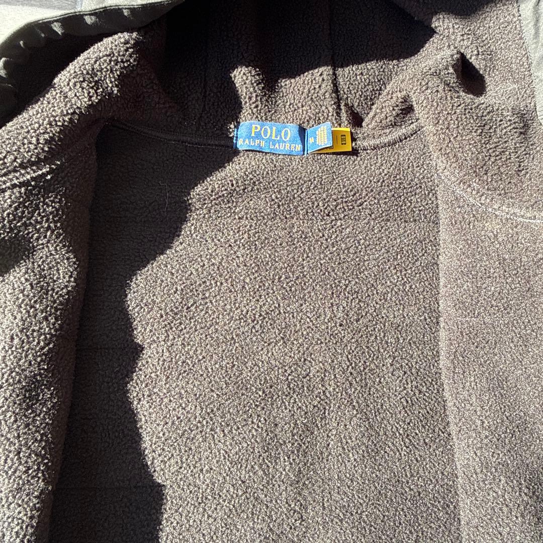 ラルフローレン　フーディーブルゾンパーカー黒　M size スウェット×ナイロン