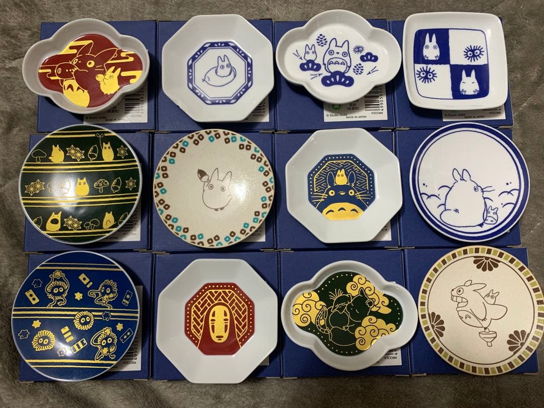 となりのトトロ　美濃焼豆皿　12種セット