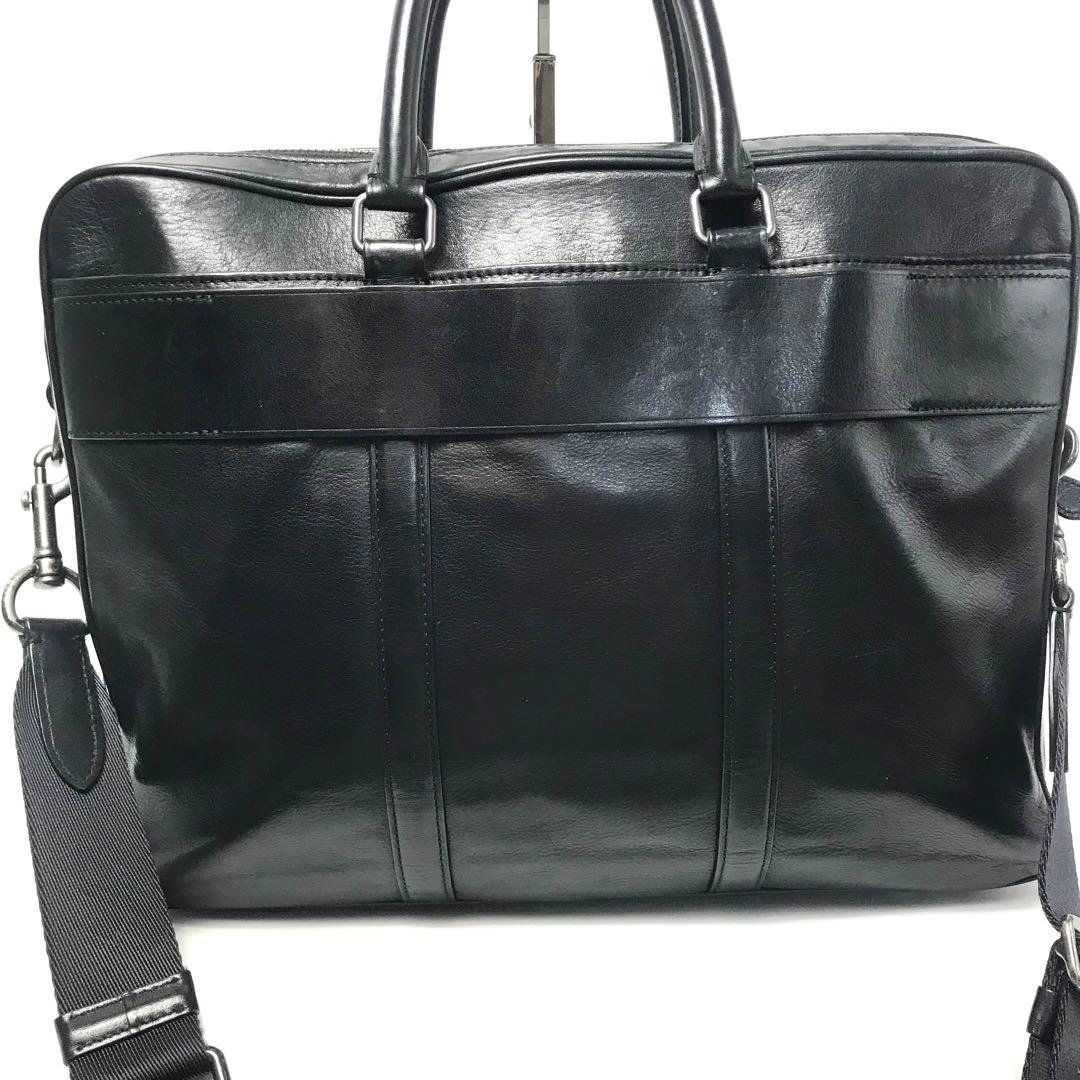 コーチ COACH ビジネスバッグ ブラック レザー ショルダー 23791