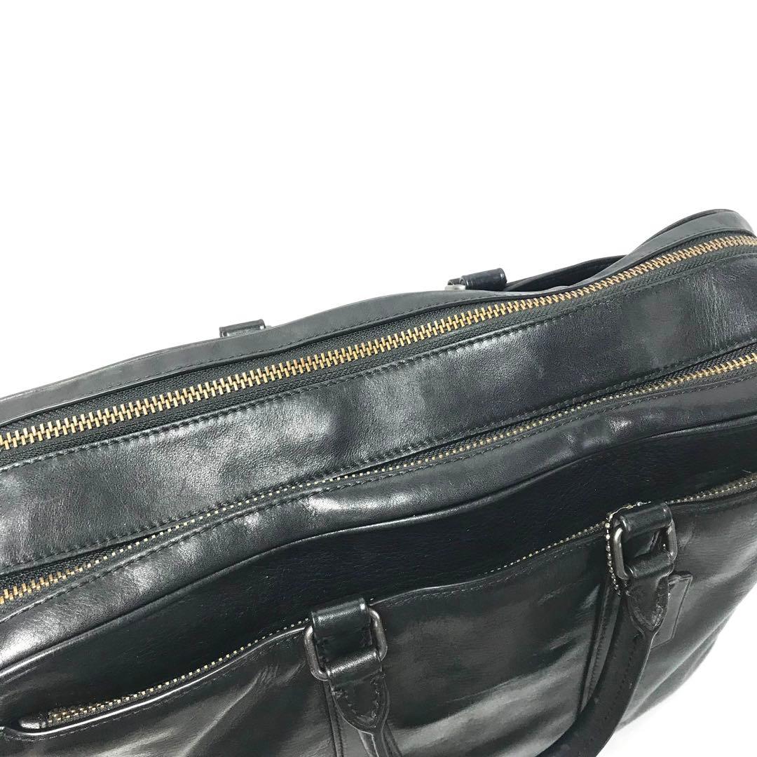 コーチ COACH ビジネスバッグ ブラック レザー ショルダー 23791