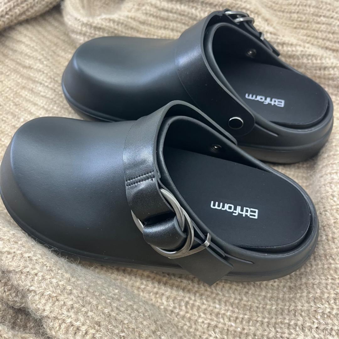 Ethform サンダル ブラック 厚底 TERRE ブラック M