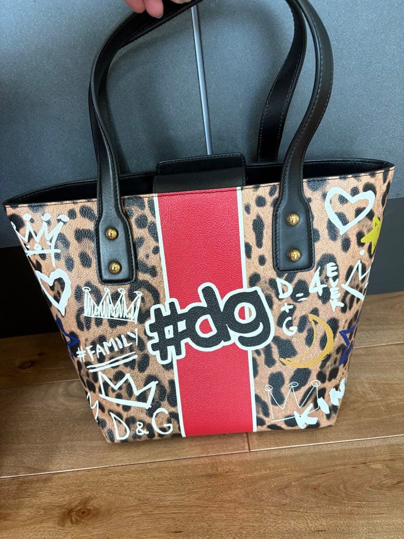 早い者勝ち！［極美品］DOLCE & GABBANA ヒョウ柄トートバッグ