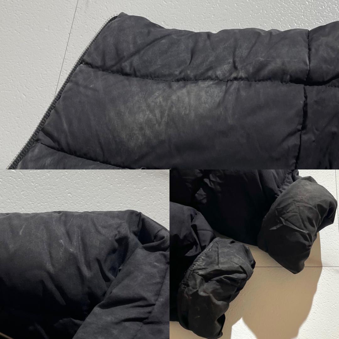 ヘルノ　HERNO　異素材切替え　ダウンコート　ウール　ロング丈　ブラック 黒