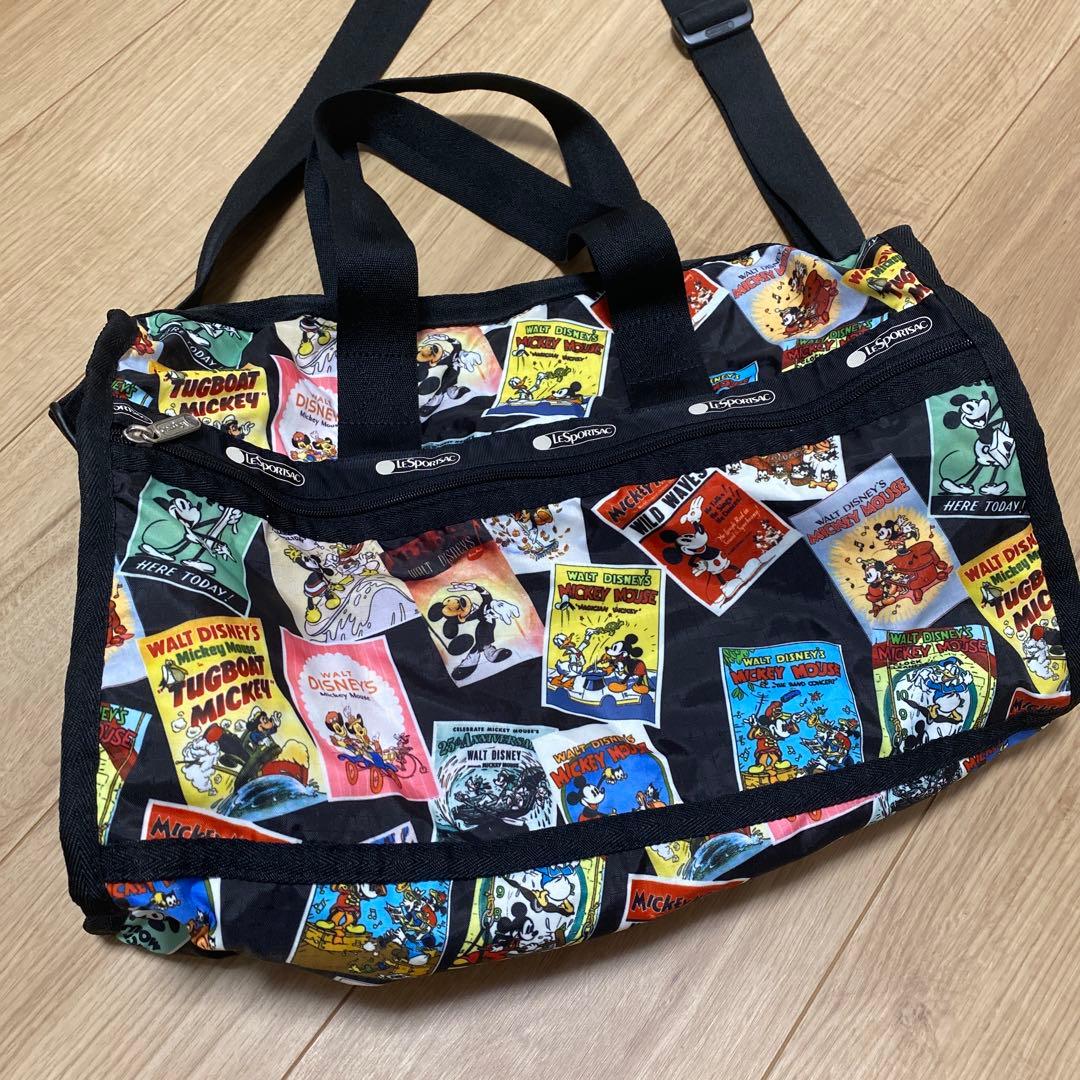 レスポートサック　ミッキー柄　ボストン