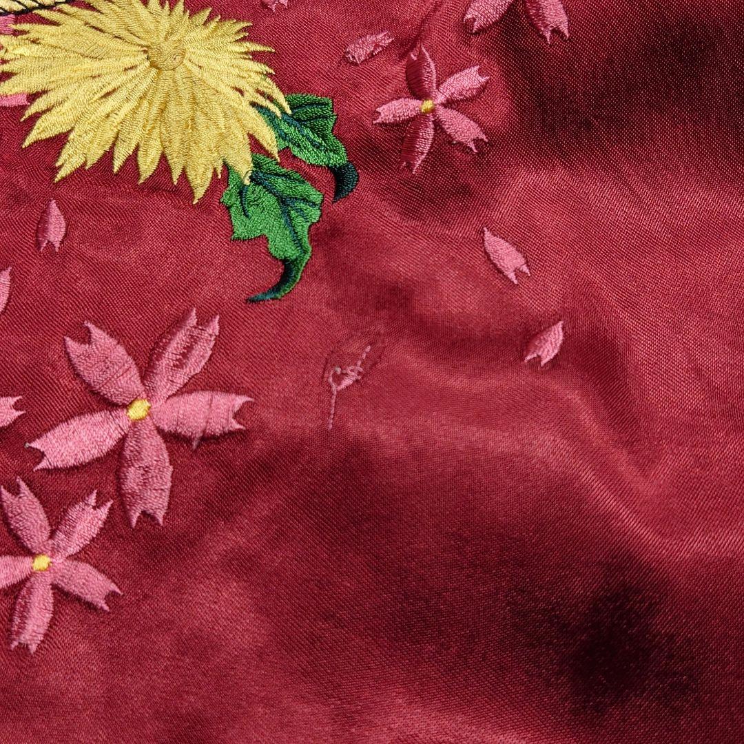 百花繚乱 リバーシブルスカジャン 般若 レーヨン M