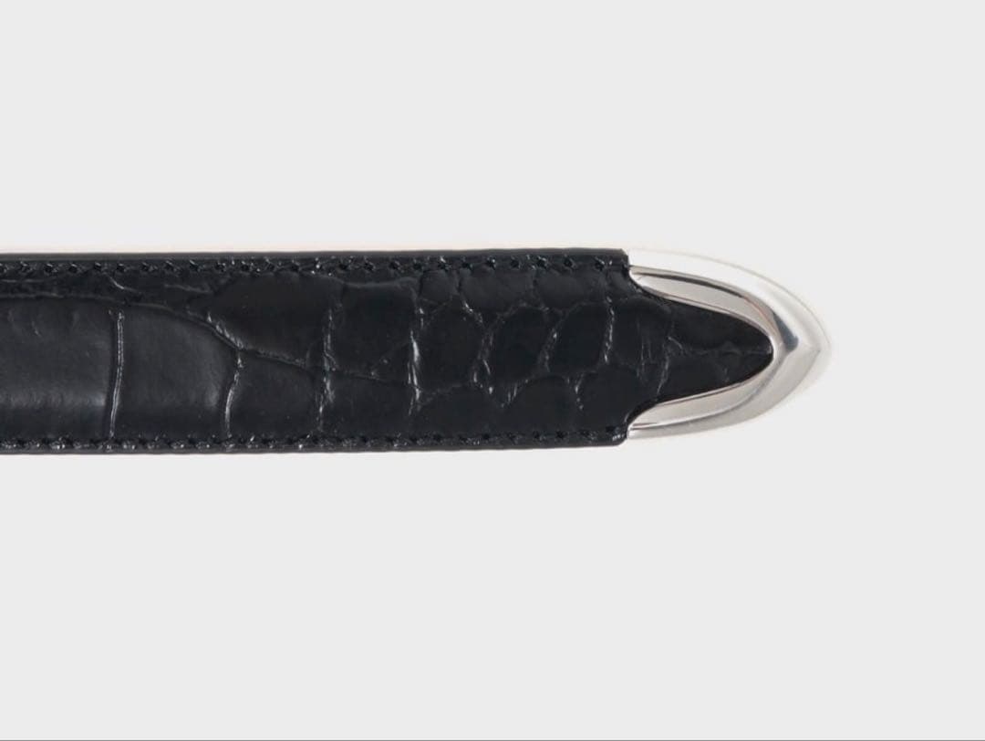 【11/30までの限定価格】J&M DAVIDSON クロコ ベルト25mm