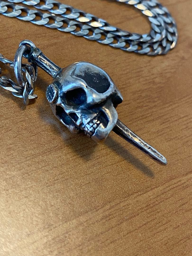 シルバー スカルペンダント ネックレス　925