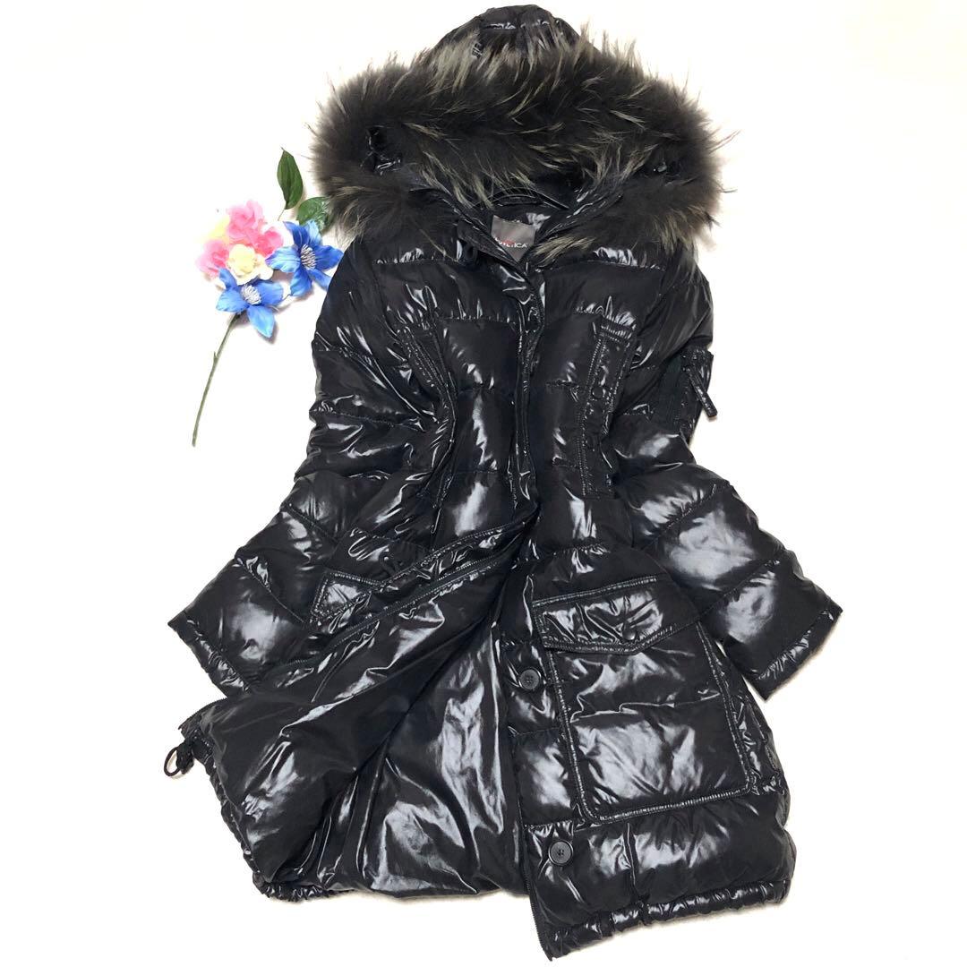 ジャスミン様　デュベティカ　ダウンコート　Corcira　ラクーンファー　黒