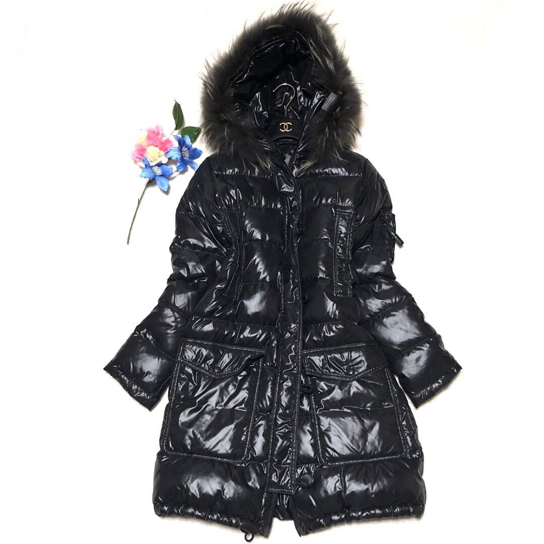 ジャスミン様　デュベティカ　ダウンコート　Corcira　ラクーンファー　黒