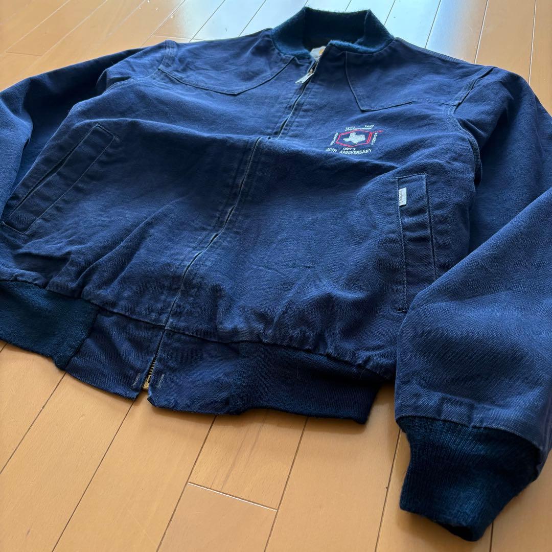 美品◎カーハート 80s サンタフェ 襟なし ネイビー M USA 100周年