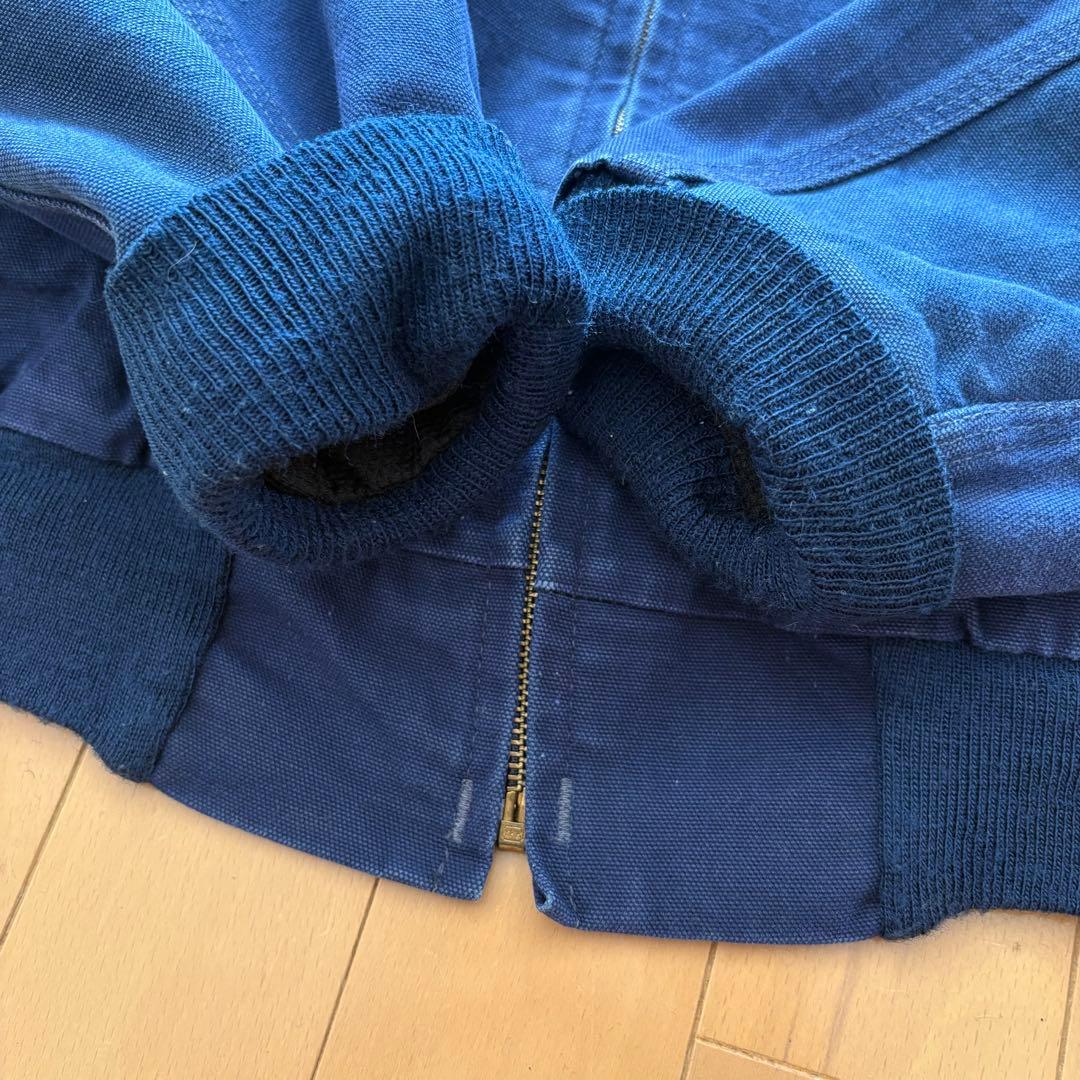 美品◎カーハート 80s サンタフェ 襟なし ネイビー M USA 100周年