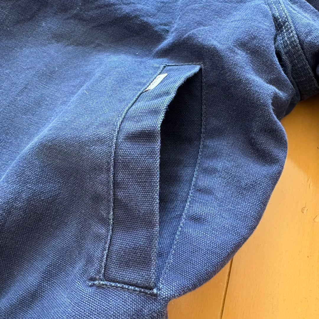 美品◎カーハート 80s サンタフェ 襟なし ネイビー M USA 100周年