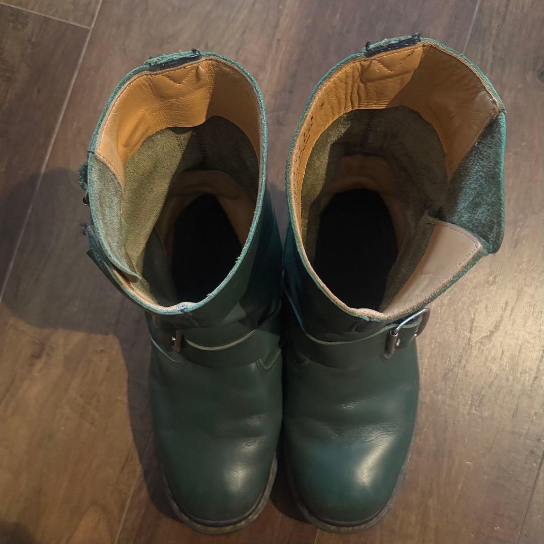 イングランド製 ドクターマーチン エンジニアブーツ緑 UK5 希少