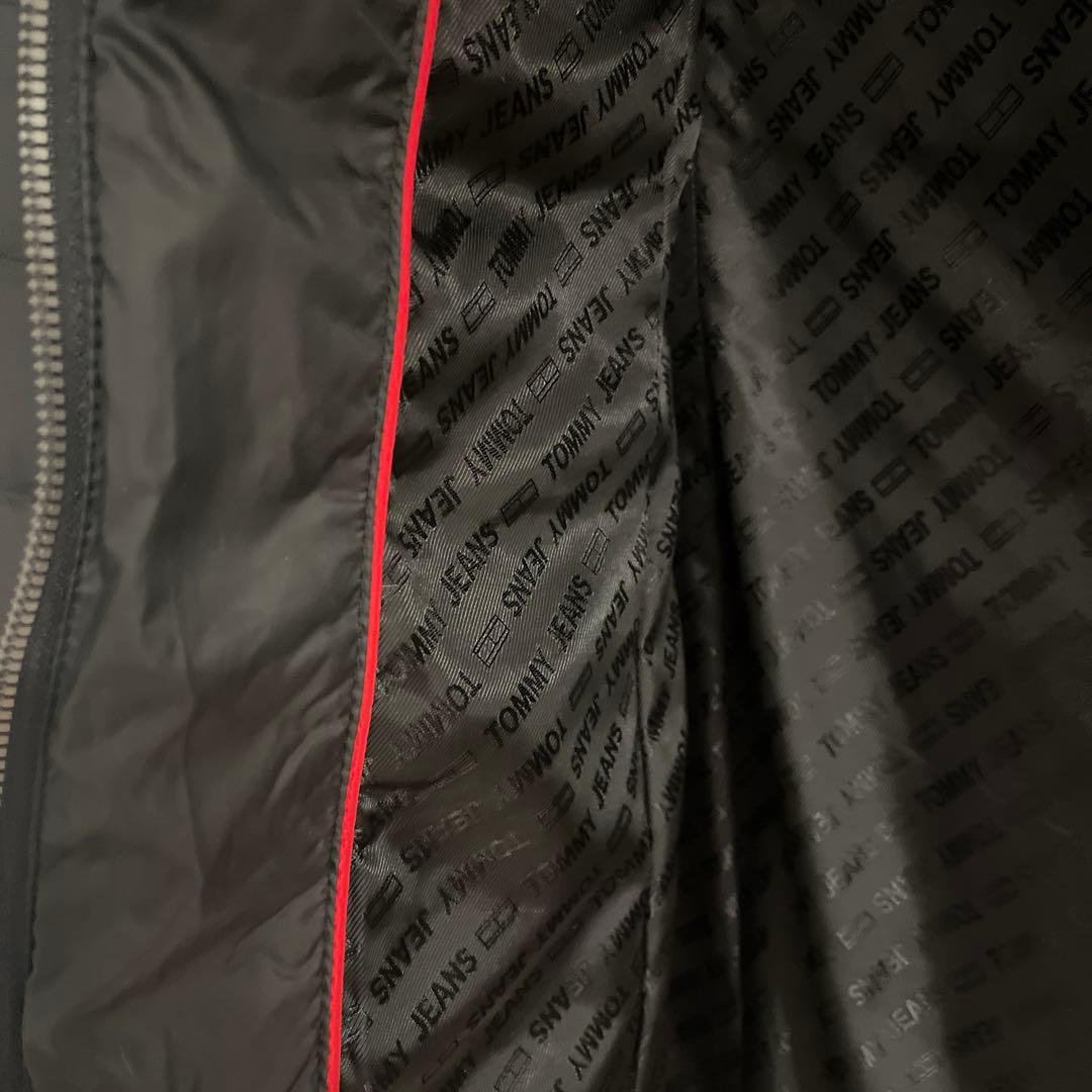 フード付きロングダウンジャケット 黒