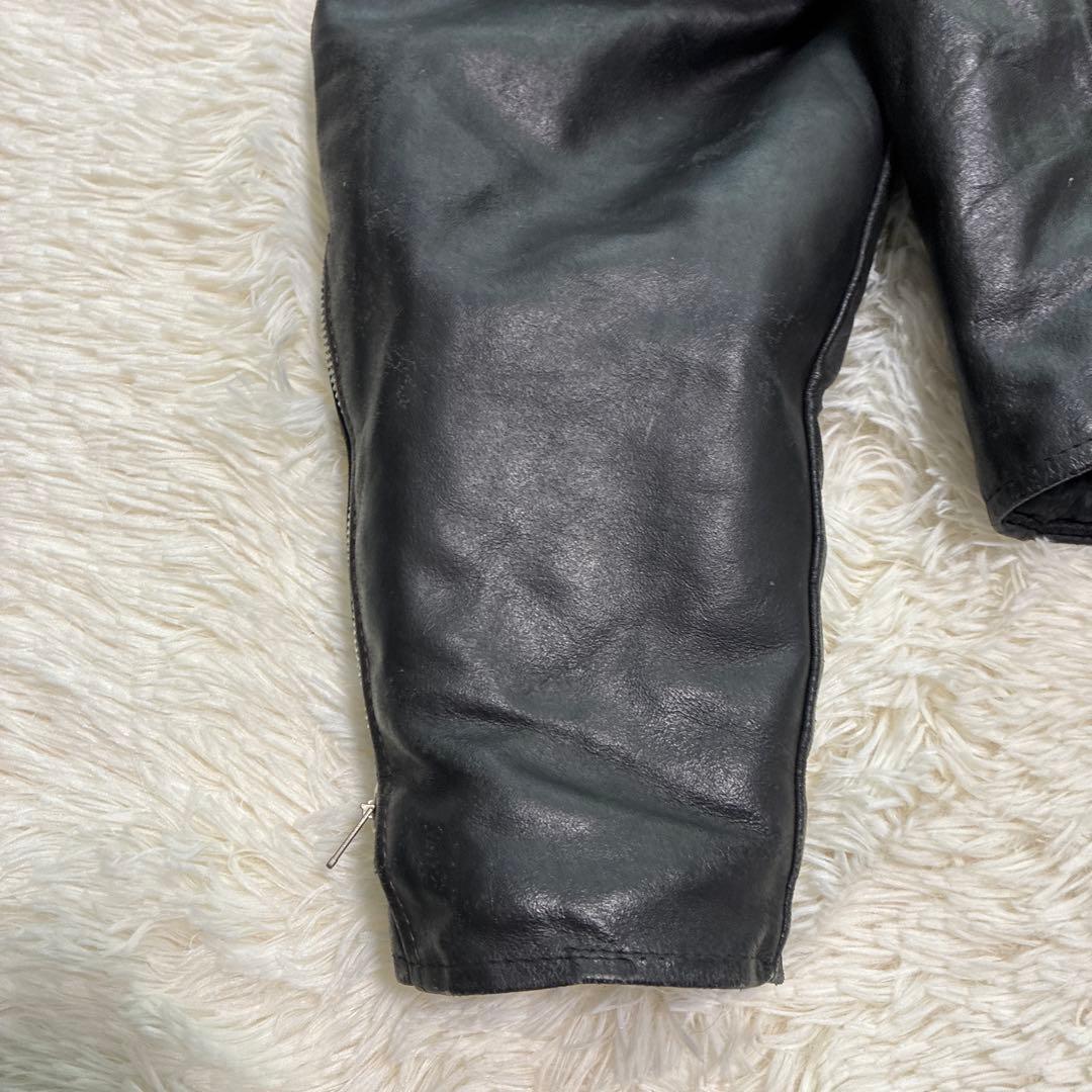 【USA製】Excelled ダブル ライダースジャケット 本革 46 黒 希少