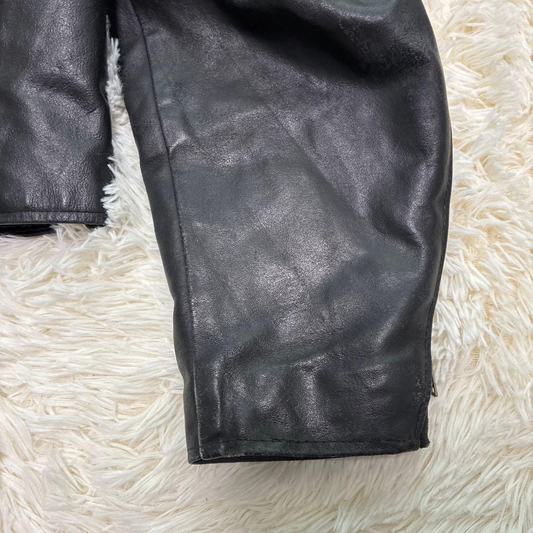 【USA製】Excelled ダブル ライダースジャケット 本革 46 黒 希少