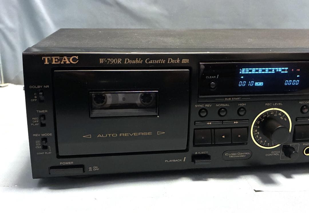 【動作OK！！】ダブルカセットデッキ　TEAC　W-790R　②