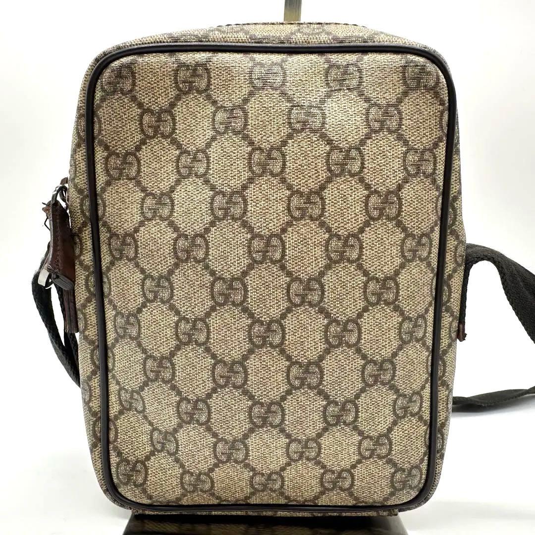【美品】GUCCI ショルダーバッグ GG スプリーム GG柄 pvc×レザー