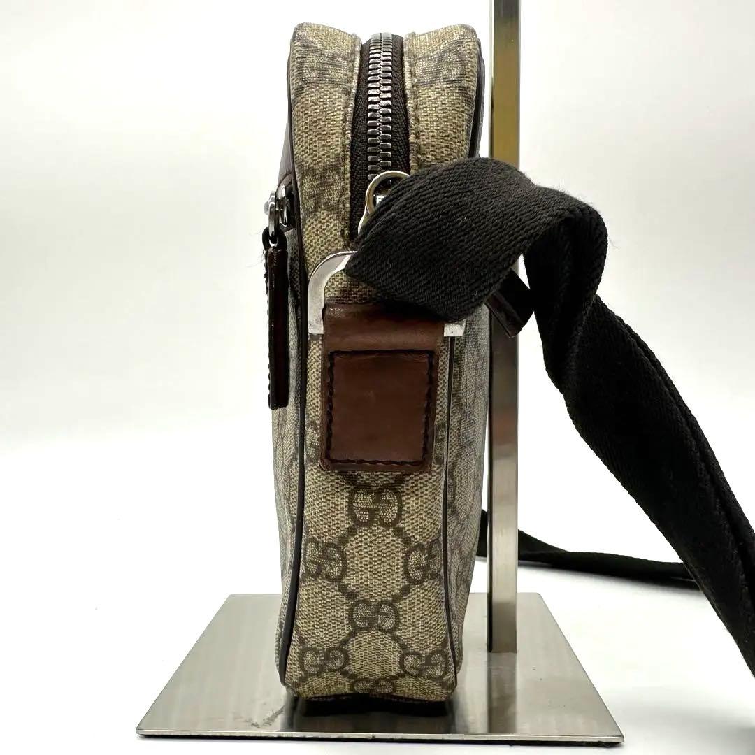 【美品】GUCCI ショルダーバッグ GG スプリーム GG柄 pvc×レザー