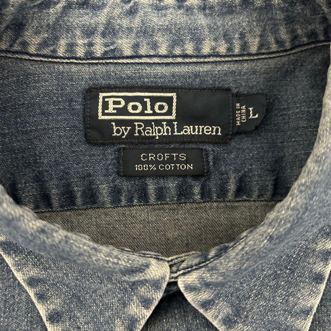 90s Polo by Ralph Lauren CROFTS デニムシャツ L