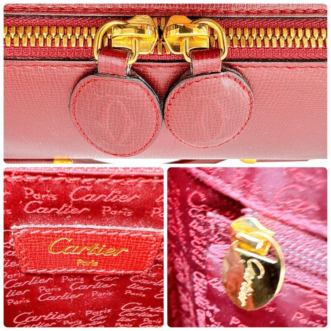 Cartier カルティエ マストライン ボストンバッグ レザー ボルドー