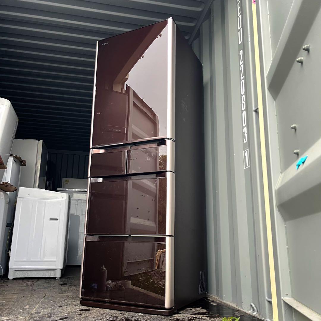 315取付無料！日立高性能真空チルド搭載おしゃれブラウン5ドア冷蔵庫！