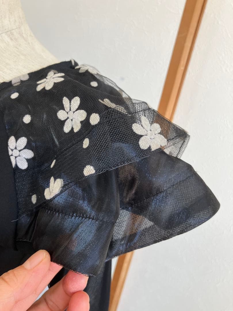 社交ダンストップス　社交ダンススカート レッスンウェア M 黒美品　上下セット