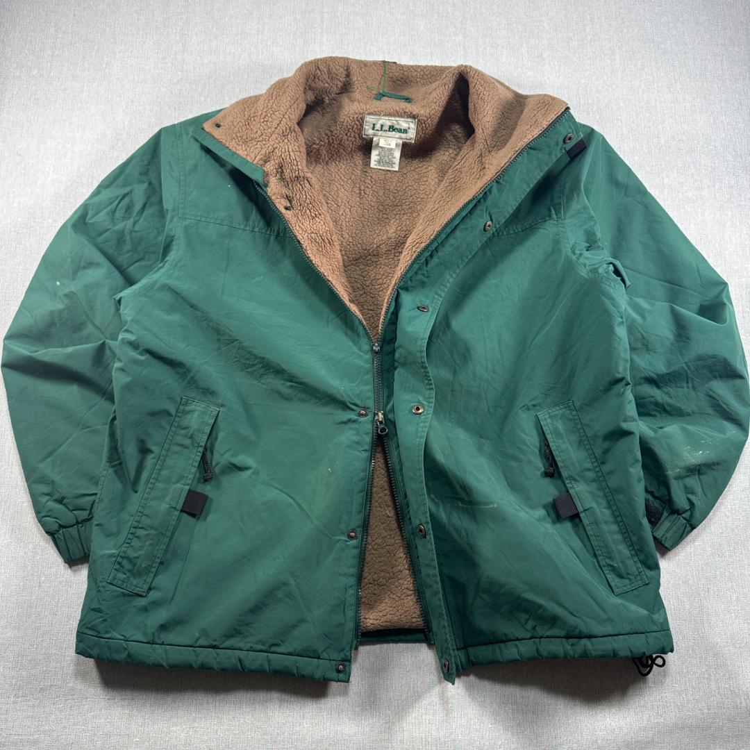 90s LLBean シェルドジャケット 裏ボア ゴアテックス ドローコード 緑