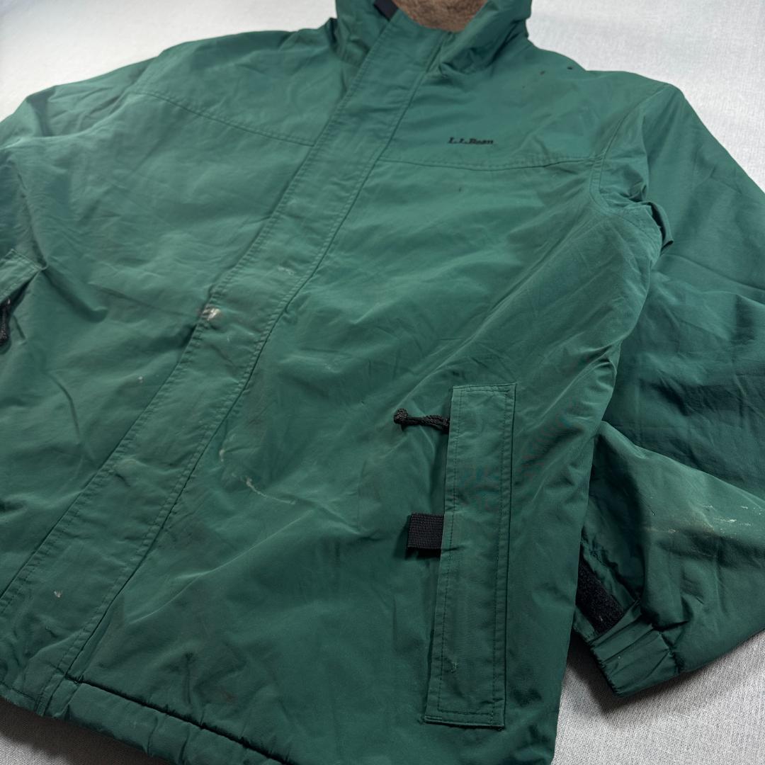 90s LLBean シェルドジャケット 裏ボア ゴアテックス ドローコード 緑