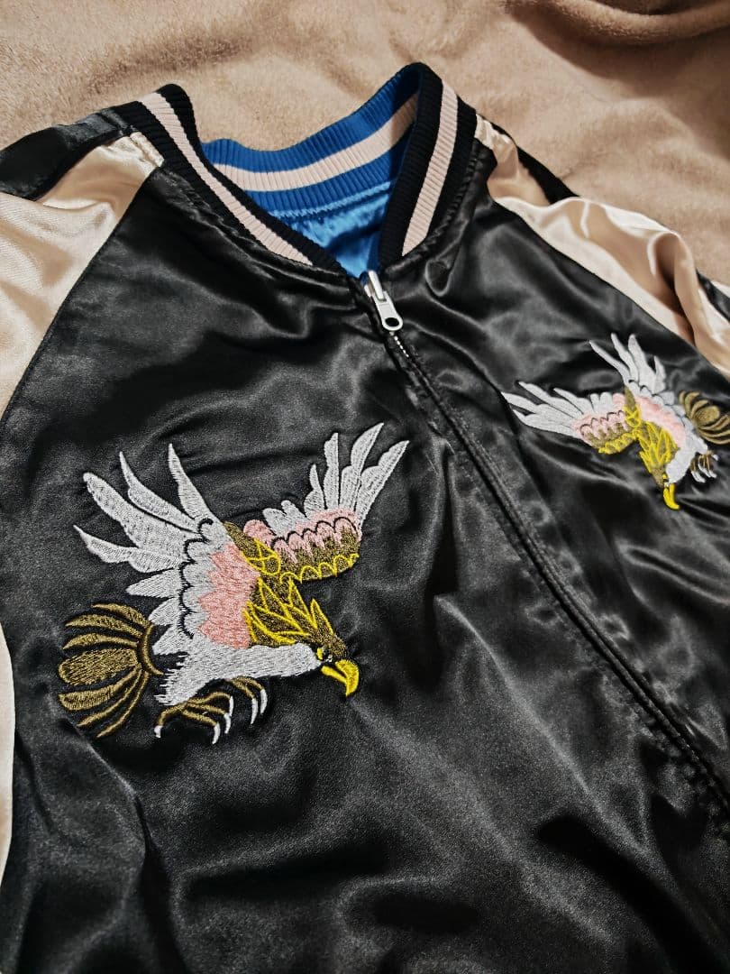 JAPANESQUE 美品 ２面用 虎ワシ 日本限定 スカジャン vintage