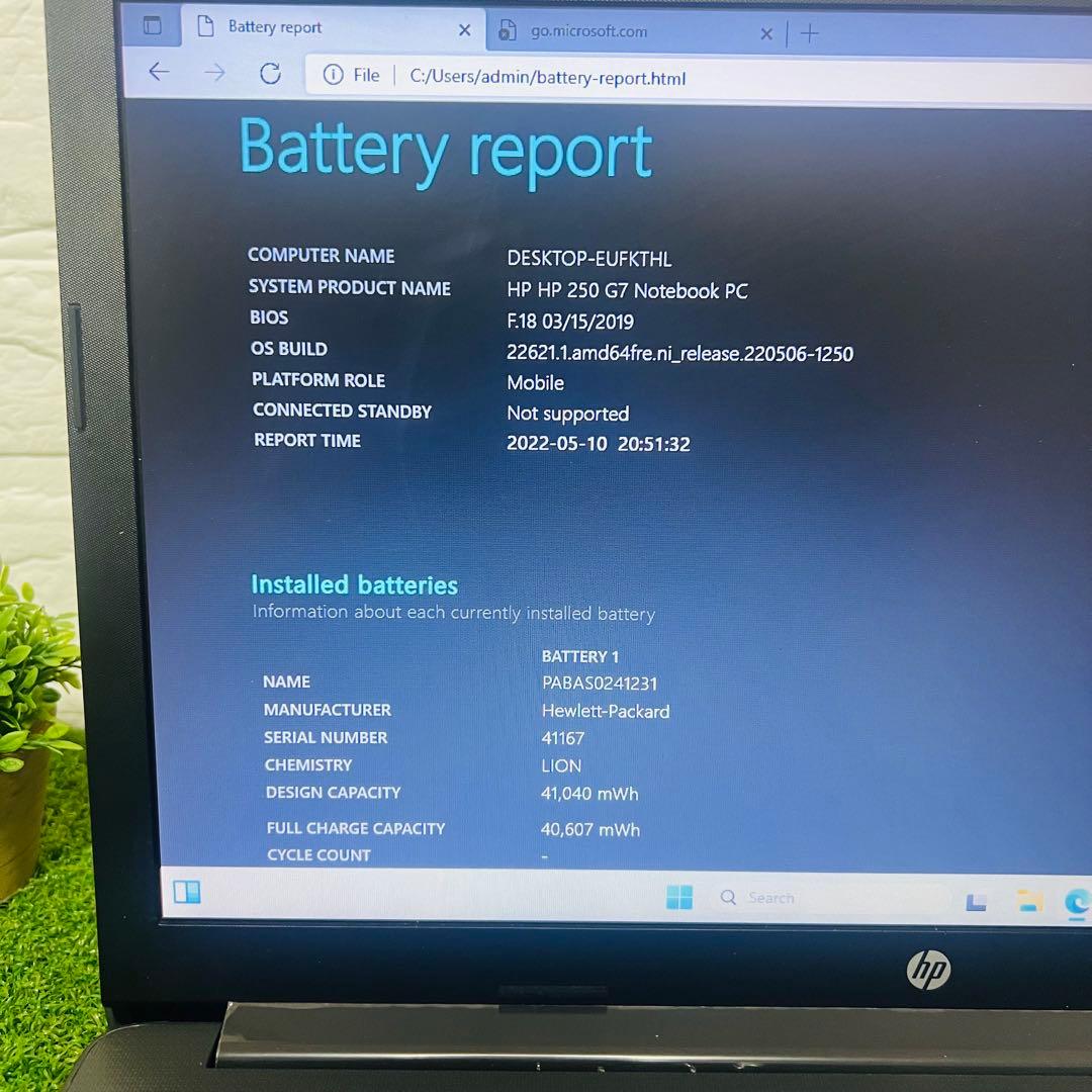 Windowsノート本体 Hp 250 G7 i5 8265U 8GB 256GB Nvme