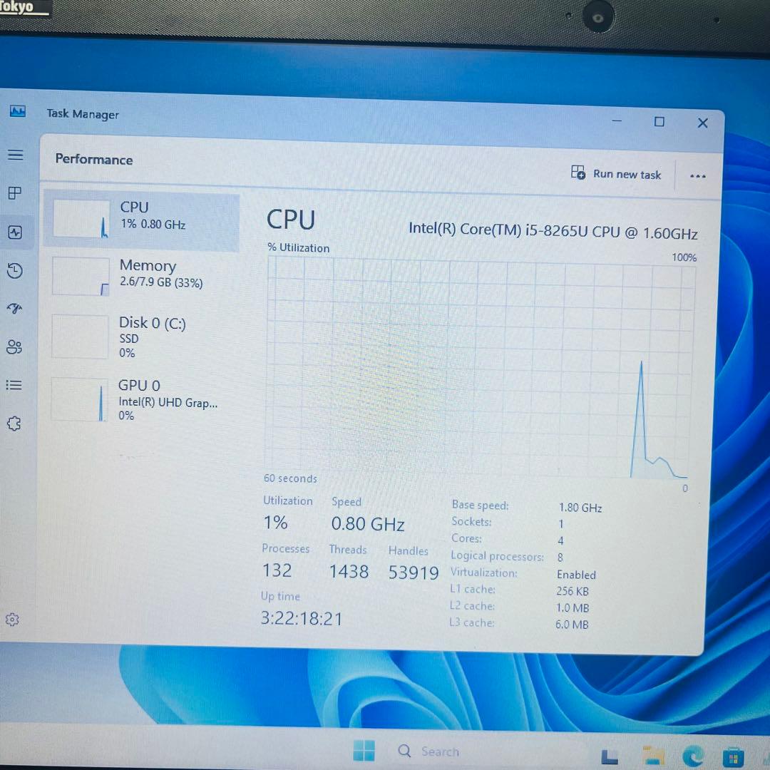 Windowsノート本体 Hp 250 G7 i5 8265U 8GB 256GB Nvme
