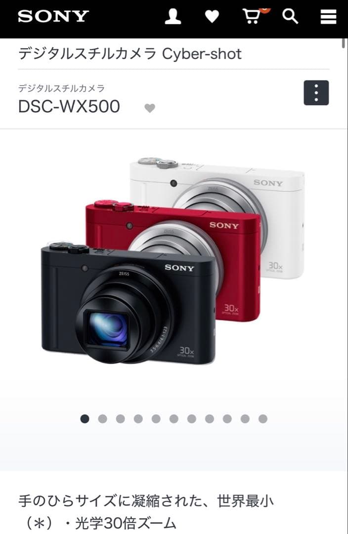 【SONY】DSC-WX500 デジタルカメラ⭐︎新品SDカードプレゼント⭐︎